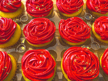 Load image into Gallery viewer, Cupcakes (your choice of one dozen cupcakes in chocolate , strawberry, lemon, Ted Velvet, Oreo cookie or vanilla)
